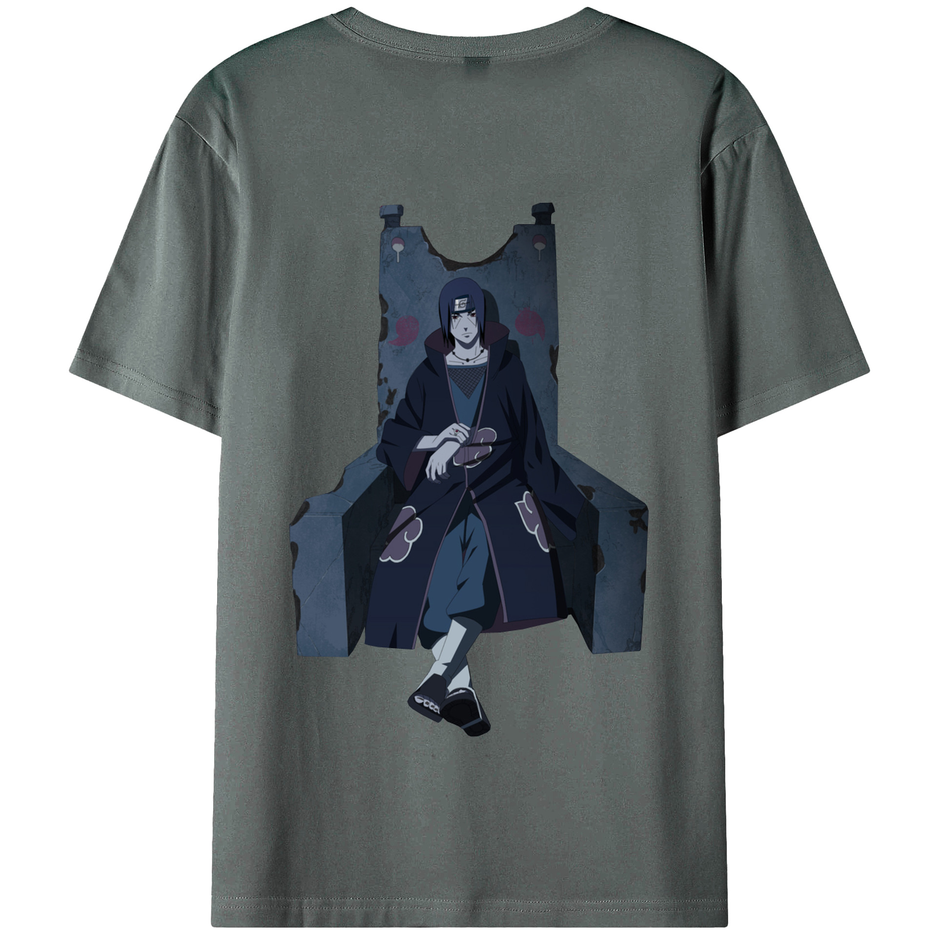 （画像用） NARUTO -ナルト- うちは イタチ Uchiha Itachi 綿100％半袖Tシャツ（背面プリント）